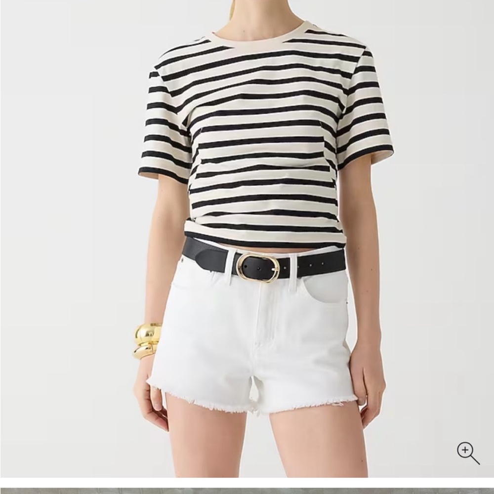 J.Crew Relaxed Denim Short - White
